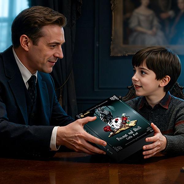 BUILDIFY Gothic Raven & Skull Art Building Set 758 PCS with Crow Skulls Roses & Books Dark Botanical Art Block Kit Compatible with Lego Perfect Gift for Gothic Fans & Brick Collectors