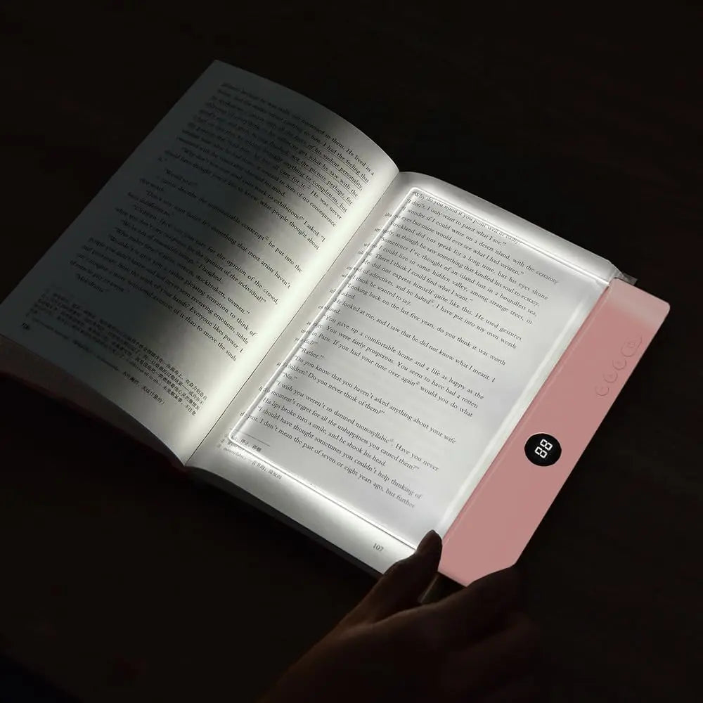 Smart LED Reading Lamp – Rechargeable, Adjustable Brightness & Timer Function, Flat Design Bedside Light for Cozy Night Reading & Unique Reader Gift