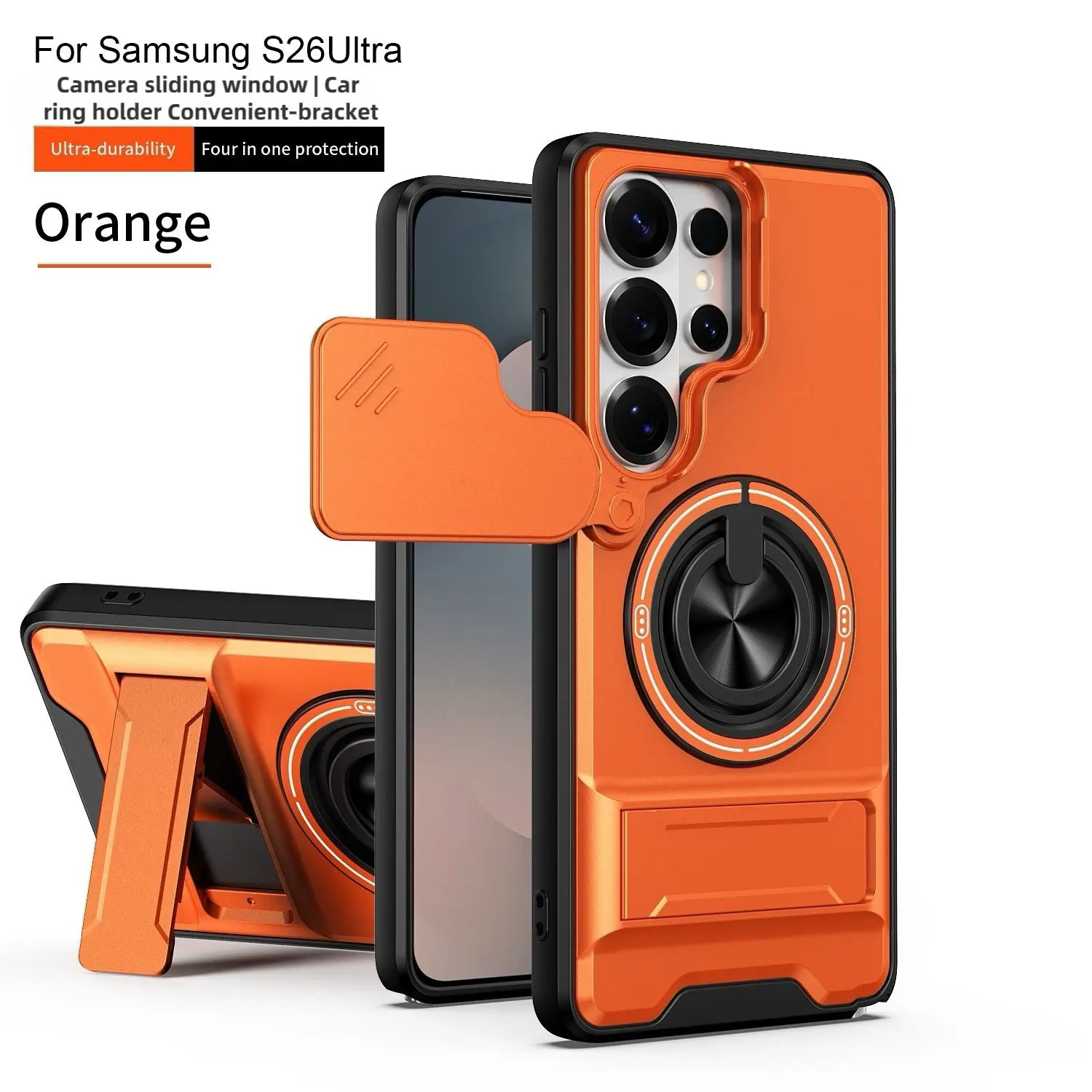 Funda con anillo giratorio de grado militar para Samsung Galaxy S25/24/23/22/21 Ultra