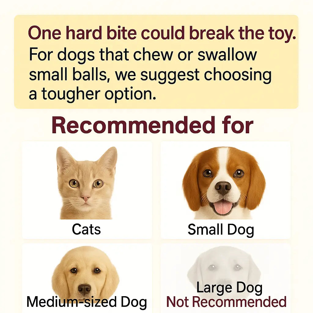 Mizusu Interactive Pet Rolling Ball Toy with 2 Replaceable Tails, Automatic Dog & Cat Teaser Toy