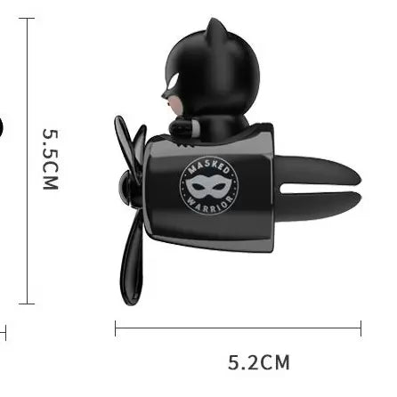 Masked Warrior Car Air Fresheners Cute Pilot Car Diffuser Rotating Propeller Automotive Air Outlet Creative Auto Perfume Perfect Easter Gift Mother's Day Gift