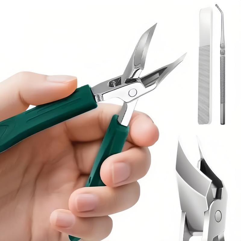 Anti-Splash Eagle Beak Beveled Nail Clipper Set (3-Piece) – Wide Jaw Stainless Steel Care Kit