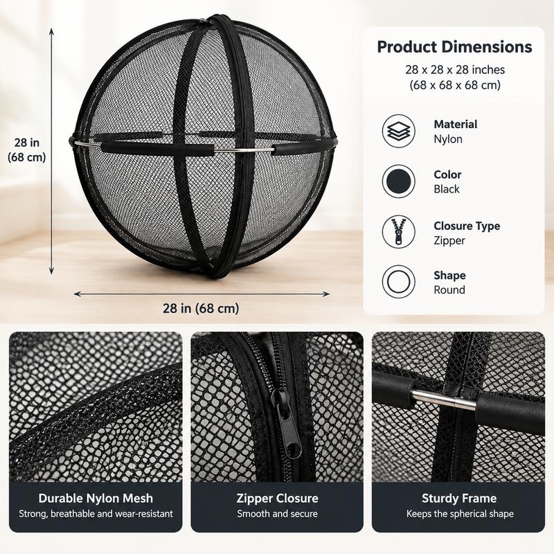 Portable Outdoor Cat Enclosure Mesh Ball Cat Cage