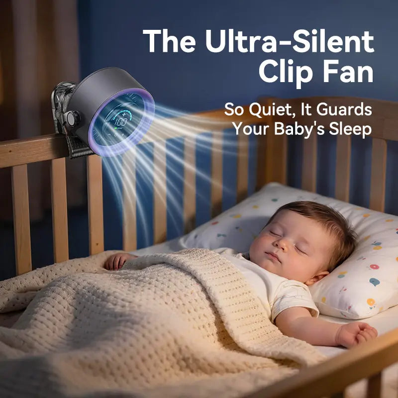 4000mAh Rechargeable Portable Clip on Fan-100-Speed Touch Control, LED Display, 360° Rotate Quiet Turbo Desk Fan, Small Battery Operated USB Fan for Stroller Bed Travel Camping Golf Gym