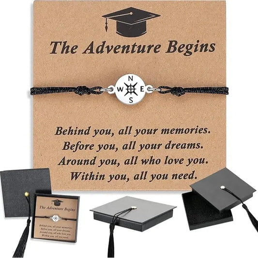 SAM & LORI Graduation Gifts for Her Him Kindergarten Class of 2026 Cool High School College Graduation Gift 5th 8th Grade Teen Girl Boy Bracelet Women Jewelry Cards Middle School Nurse Senior Daughter Student Adjustable Cuffs