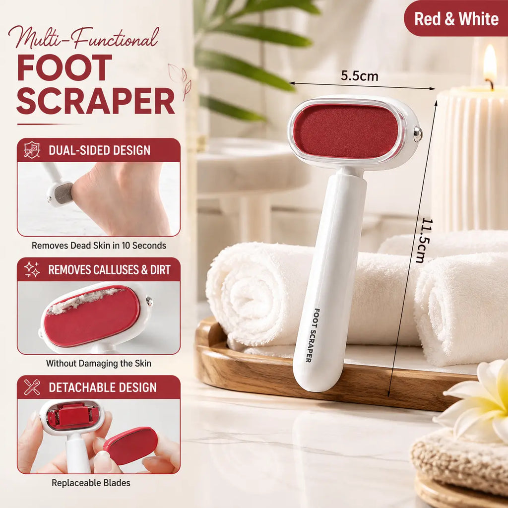 Dual-Sided Stainless Steel Foot Callus Remover – Safe Manual Exfoliator Pedicure Tool
