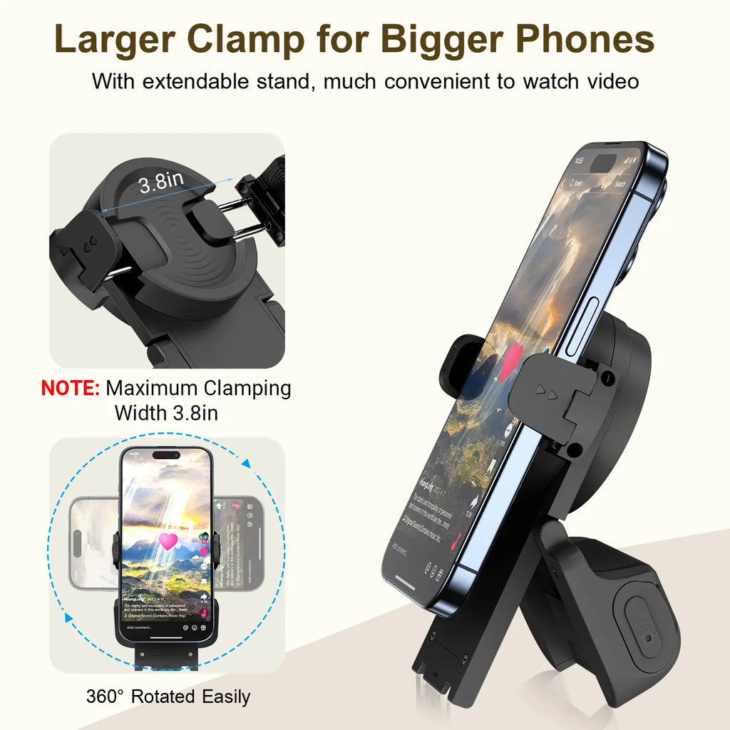 TikTok Remote Scroller & Phone Stand – Wireless Page Turner & Camera Shutter for iPhone & Android