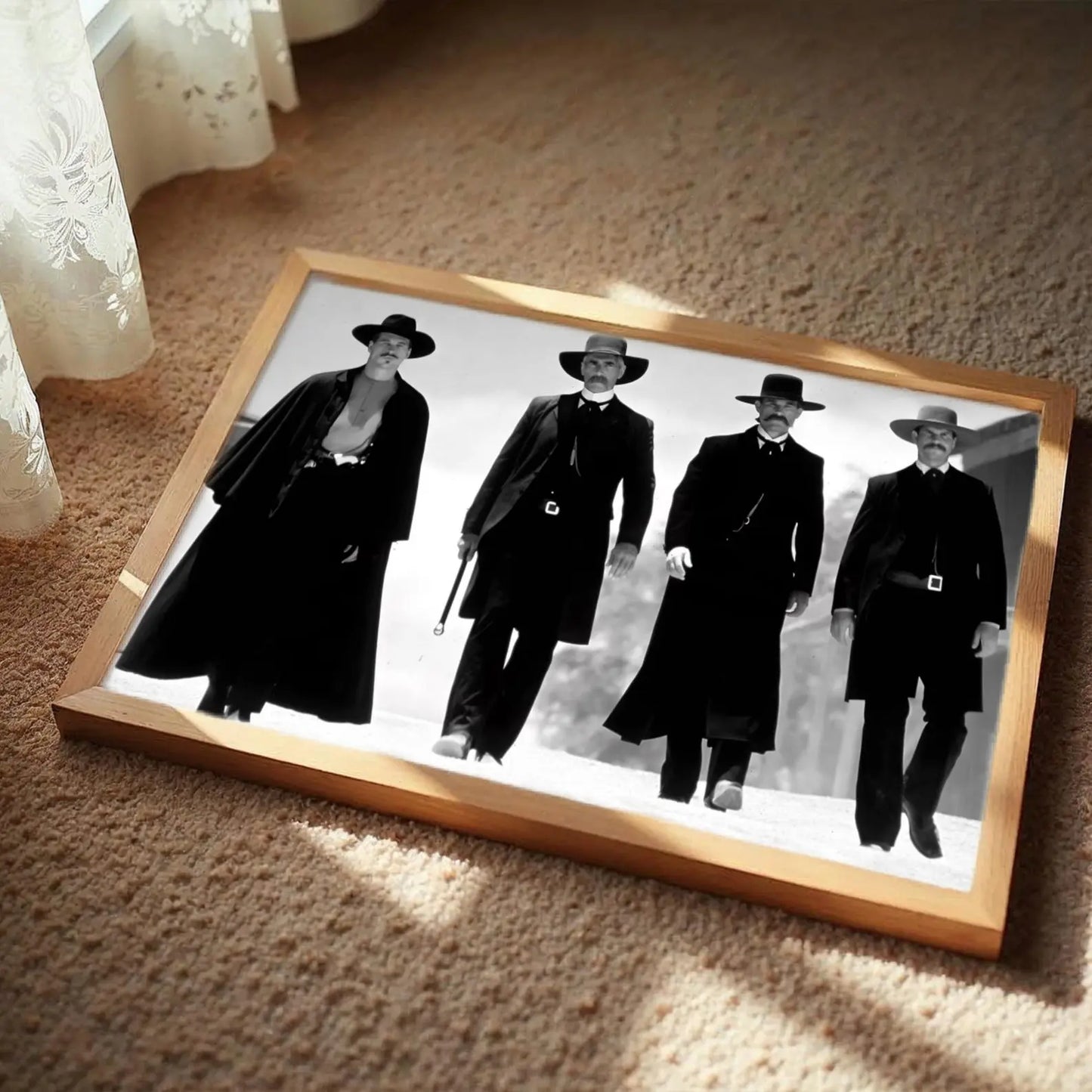 [NO FRAME] Vintage Tombstone Movie Poster, Wyatt Earp, Doc Holliday & Earp Brothers Walking Scene