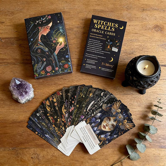 Prophecy Witch Oracle Deck (38 Cards) - Easier Than Tarot for Beginners - Daily Intuition & Guidance Cards - Colorful Art Divination Tool for Self-Care