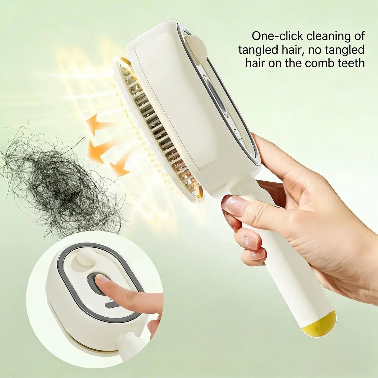Cloudmades Electric Spray Air Cushion Massage Comb | Self-Cleaning Anti-Tangle | Essential Oil Mist Hair Care Comb | Anti-Static Volumizing Aromatherapy Comb