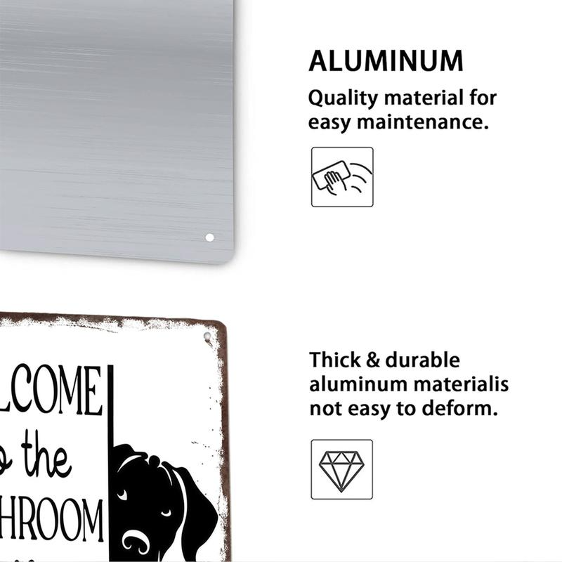 Welcome To The Bathroom A Dog Will Be With You Shortly Wall Art