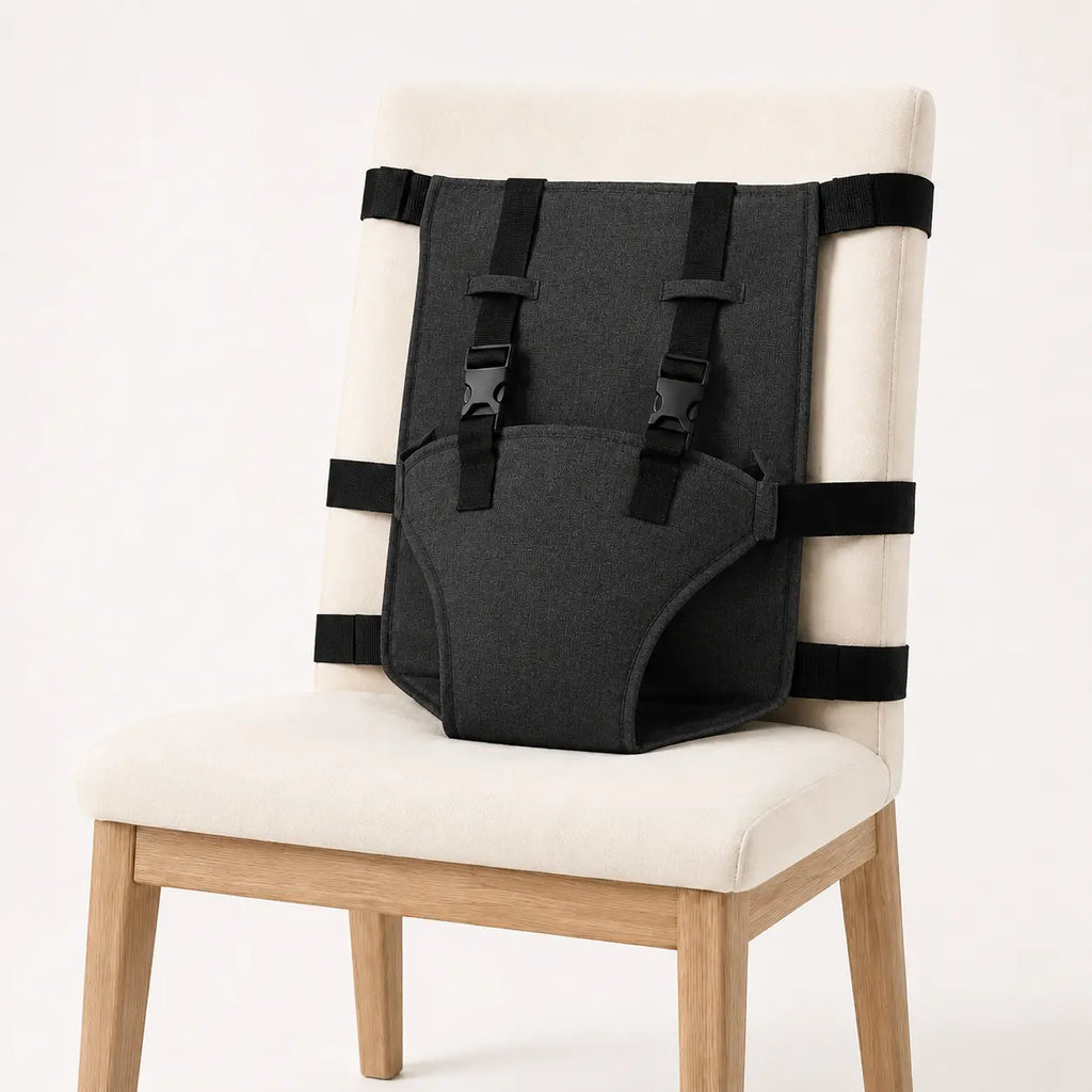 Portable Baby Seat Harness for Dining Chairs – Foldable Travel Booster Seat with Adjustable Straps