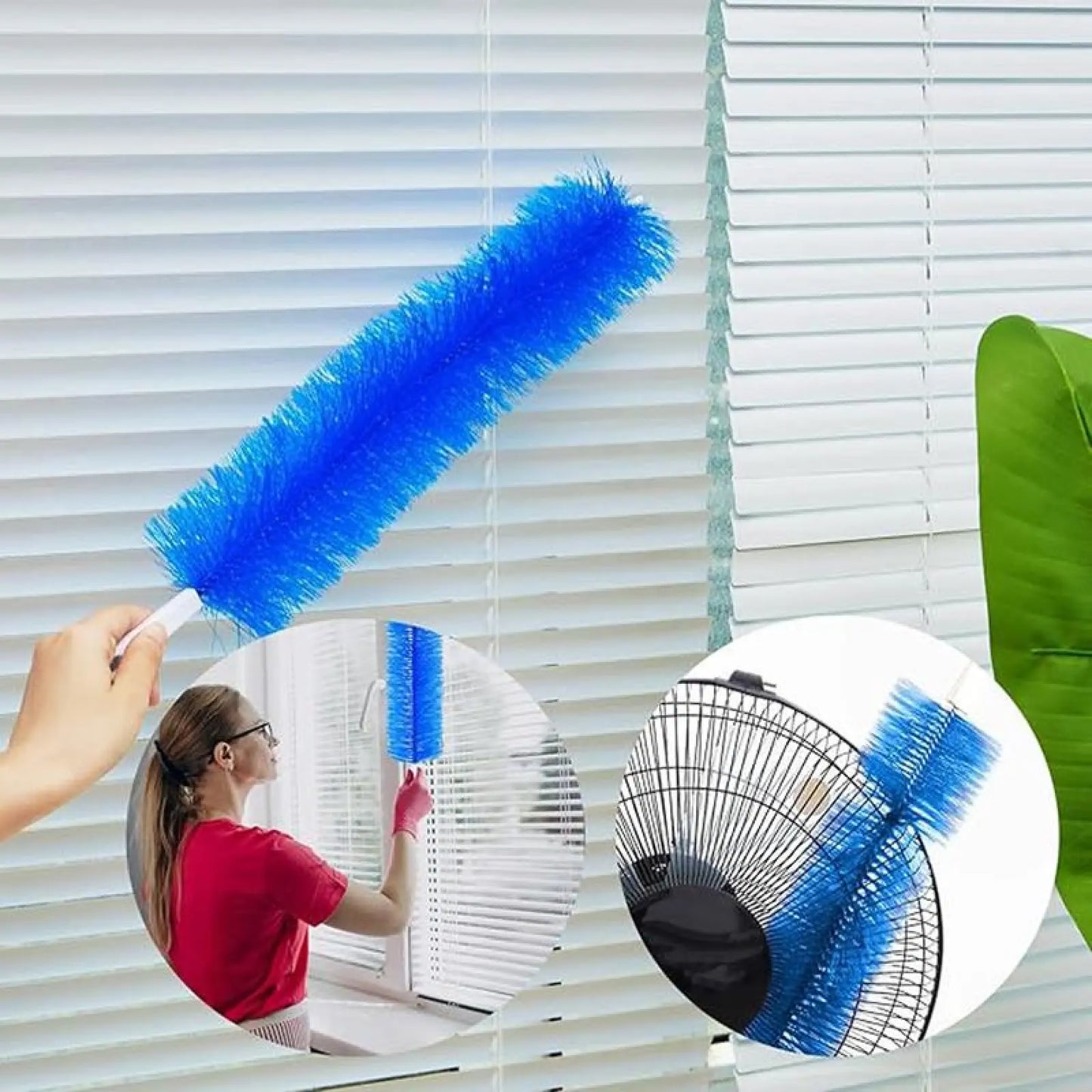 Bendable Microfiber Ceiling Fan Duster: Reusable & Washable Cleaner Brush