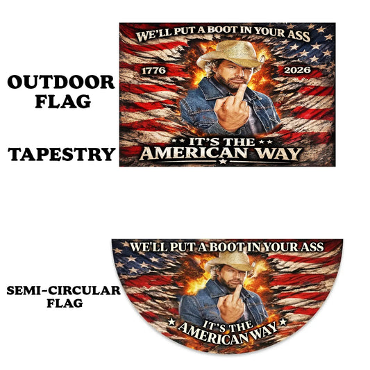 Toby Keith "Red White and Blue" 250th Flag - Patriotic Outdoor Banner & Tapestry