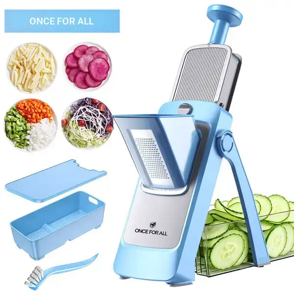 Adjustable Vegetable Slicer with Food Container – Safe Kitchen Mandoline