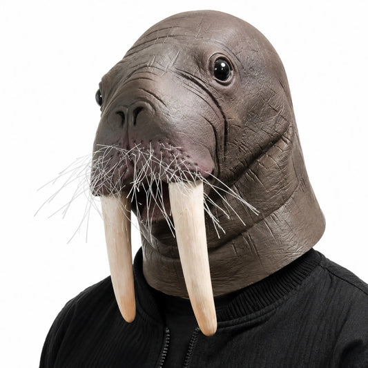 Realistic Walrus Latex Animal Mask for Halloween Parties and Cosplay