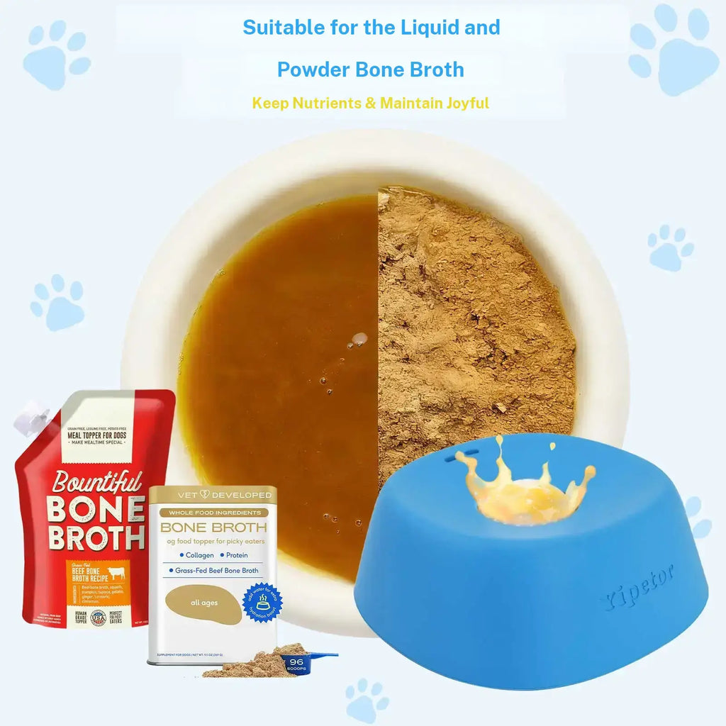 Yipetor Slow Feeder Dog Licking Bowl with Rolling Ball – No-Spill Liquid Treat & Yogurt Feeder