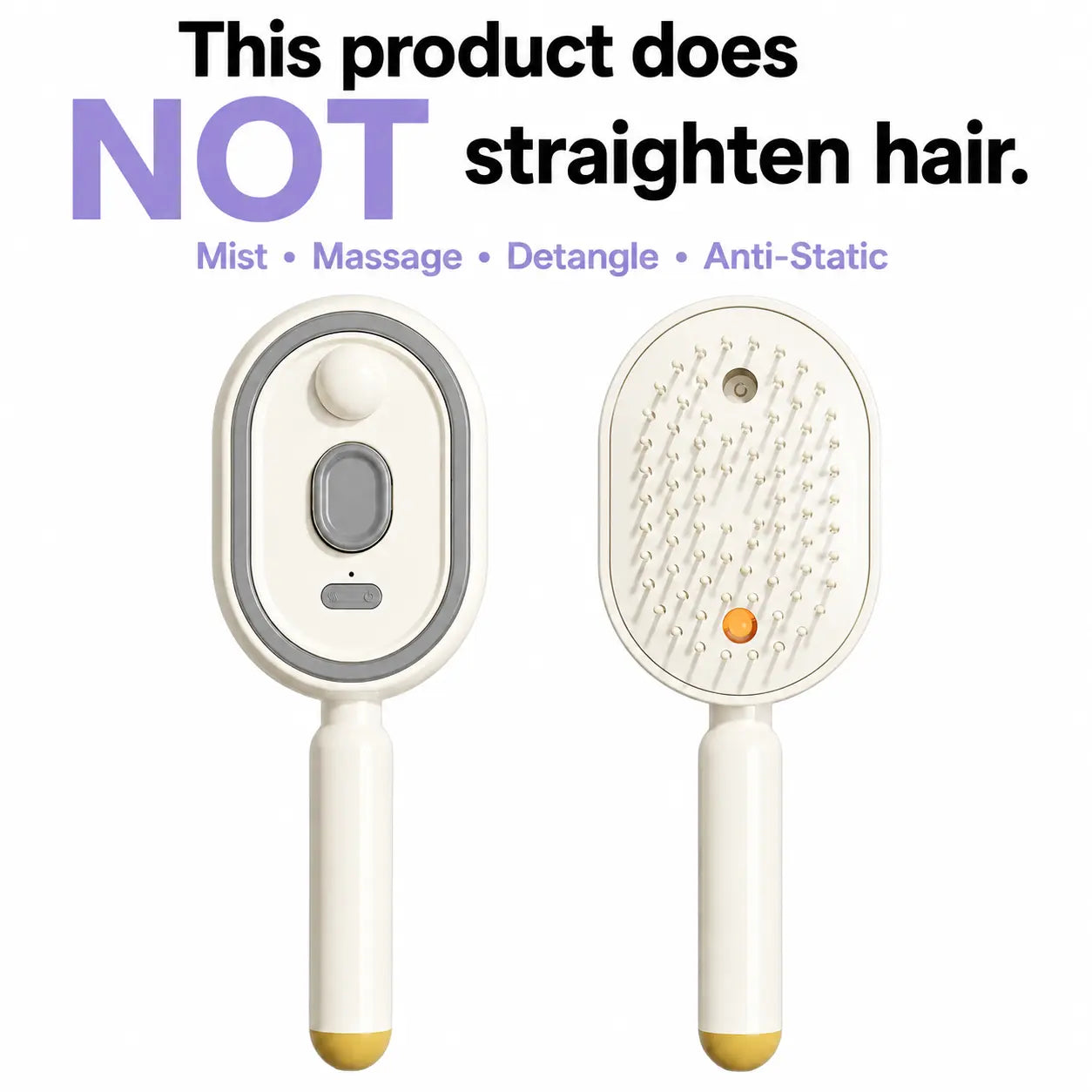 Electric Spray Air Cushion Massage Comb – Self-Cleaning Anti-Static Hair Brush