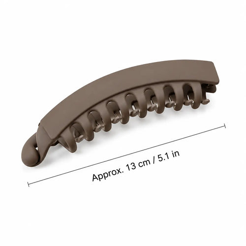 3-Piece French Banana Hair Clips – Non-Slip Neutral Ponytail Claw Clips for All Hair Types