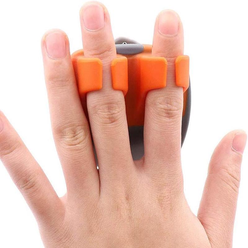 2 Pcs Ergonomic Rubber Palm Vegetable Peeler Set for Potato & Carrot