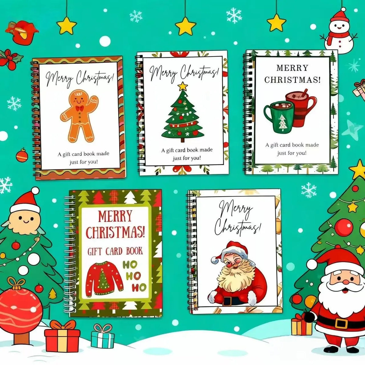 DIY Spiral-Bound Christmas Gift Card Album – Durable Card Holder & Gift Planner Notebook