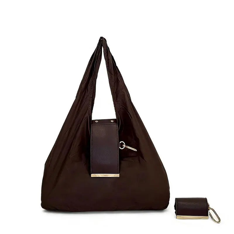 Compact Foldable Keychain Tote Bag – Expandable Reusable Grocery Shopping Bag with Key Ring