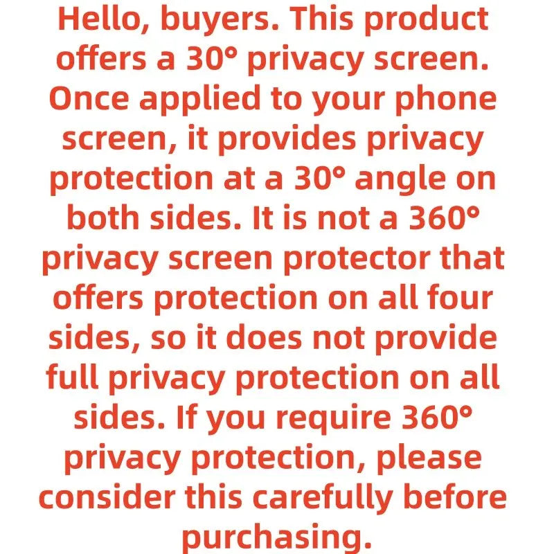 Anti-Spy Privacy Tempered Glass Screen Protector for iPhone 17 Pro Max