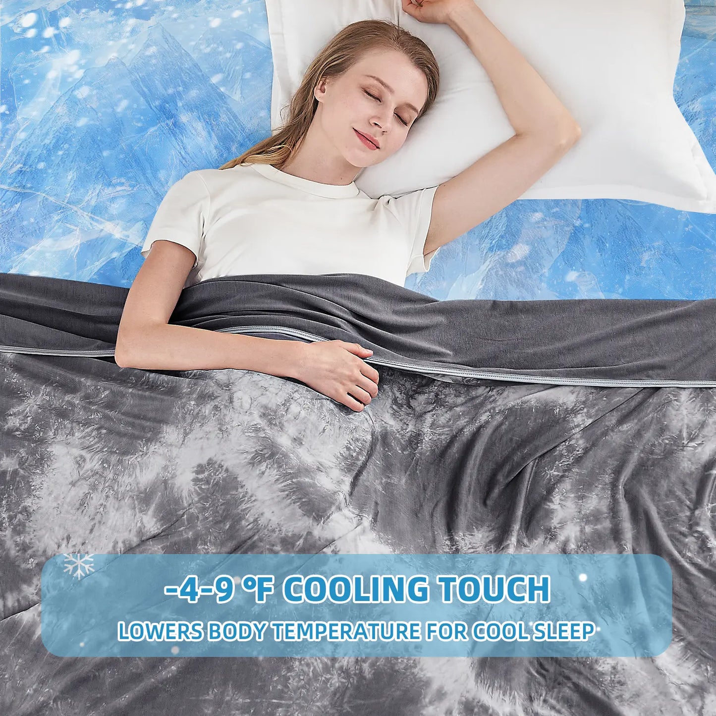 【Summervibes】Inhand Cooling Blanket Queen Size, Summer Blankets for Hot Sleepers & Night Sweat, Thin Blanket Cold Cool Lightweight Cooling Blanket for Couch Bed,Breathable Cooling Blanket,Light Blanket for Hot Sleepers,Comfy Bedding,Gift for Summer