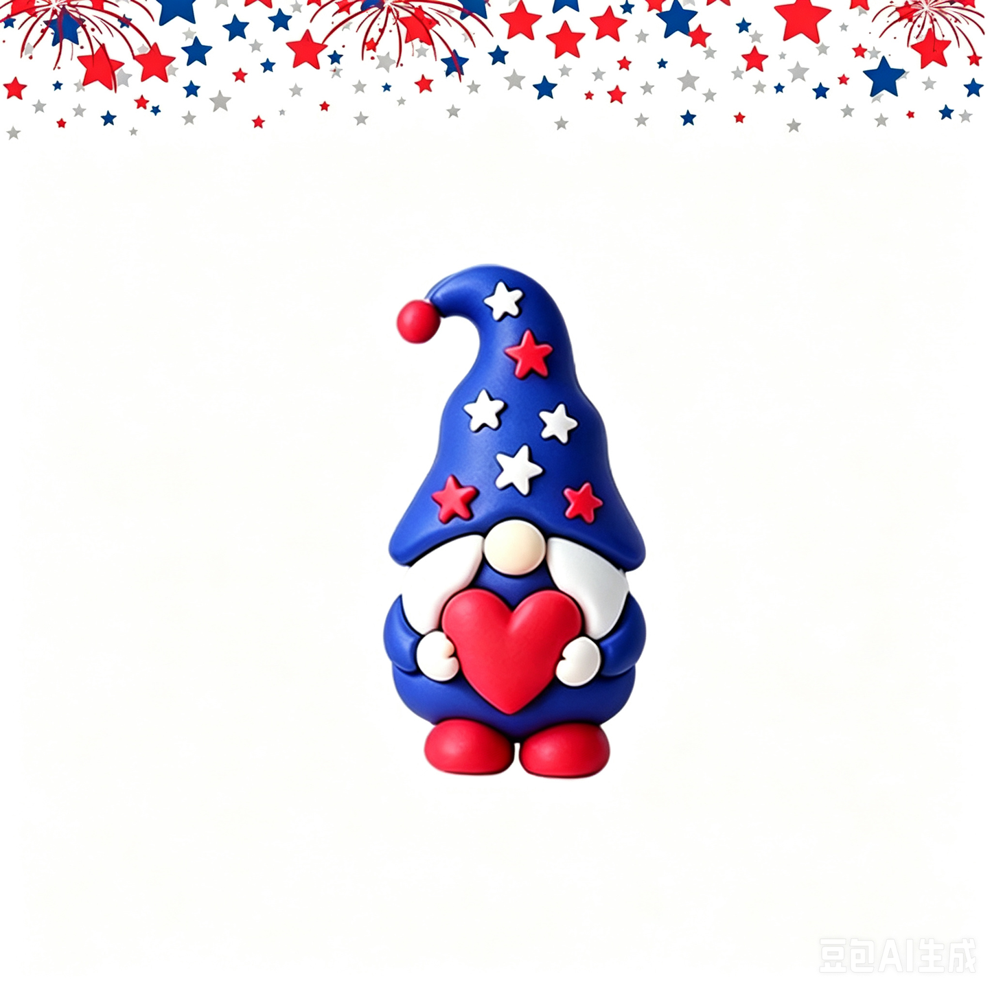 Patriotic 4th of July Mini Gnomes Figurines: Independence Day Ornaments Gift