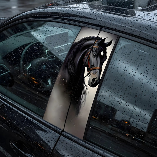 Horse Car B-Pillar Sticker - Durable Horse Design for Vehicle Exterior Enhancement Easy Application No Tools Required Car decals for truck Cool Car Decoration