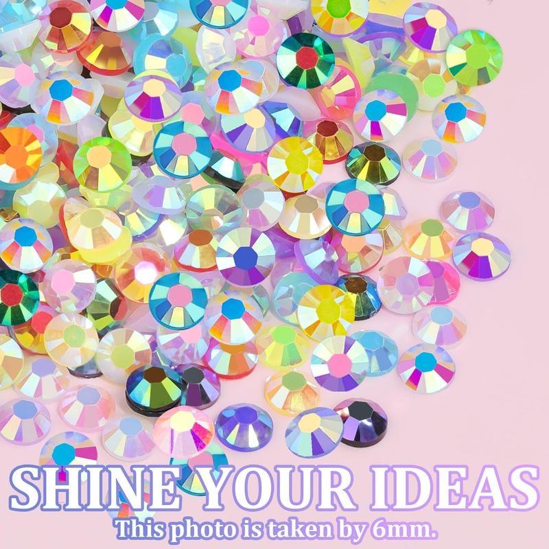 42000Pcs 40Colors 3mm Jelly Flatback Rhinestones Kit for Nail Art, Shoes & DIY Crafts