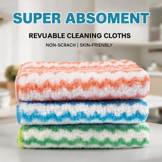 Microfiber Cleaning Cloths 10-Pack, Multi-Purpose Microfiber Towels for House and Car, Single Random Color Per Pack