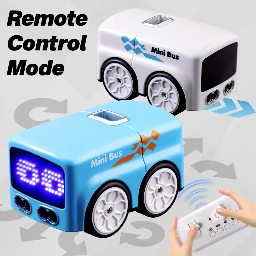 TITAIN GINDO RC Magic Mini Bus Toy – Remote Control Vehicle with Auto Expressions & 4 Play Modes
