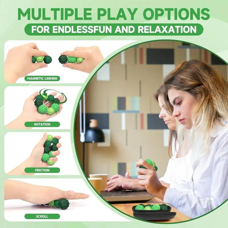 Silicone Fidget Ball Set – Elastic Texture Quiet Stress Relief Toy in Assorted Colors