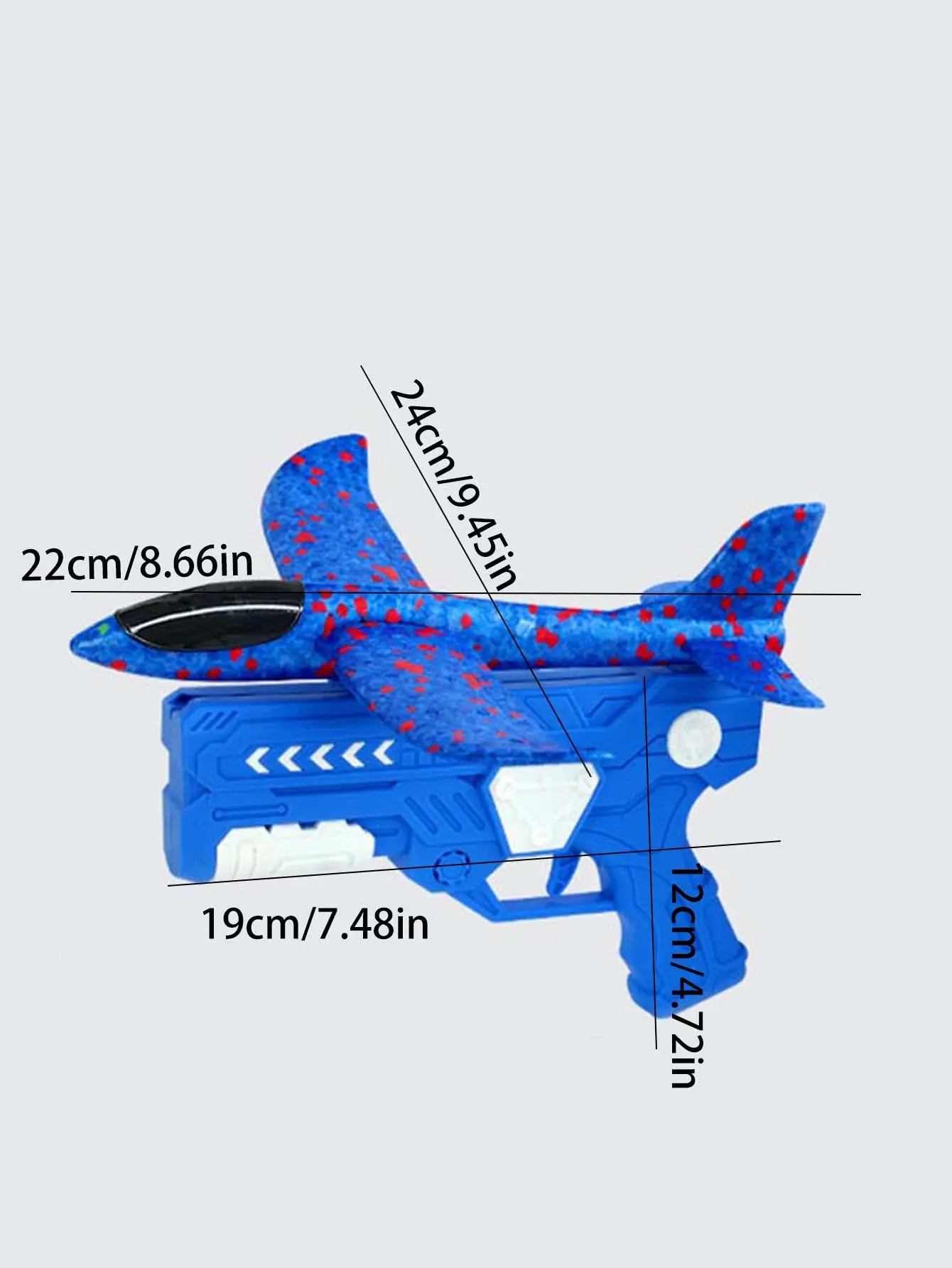 Foam Glider Airplane Launcher Toy for Kids 9.45-inch Airplane with 2 Flight Modes