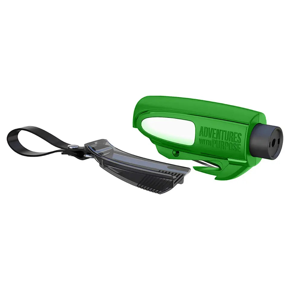 2-in-1 Emergency Car Escape Tool – Window Breaker & Seat Belt Cutter Keychain