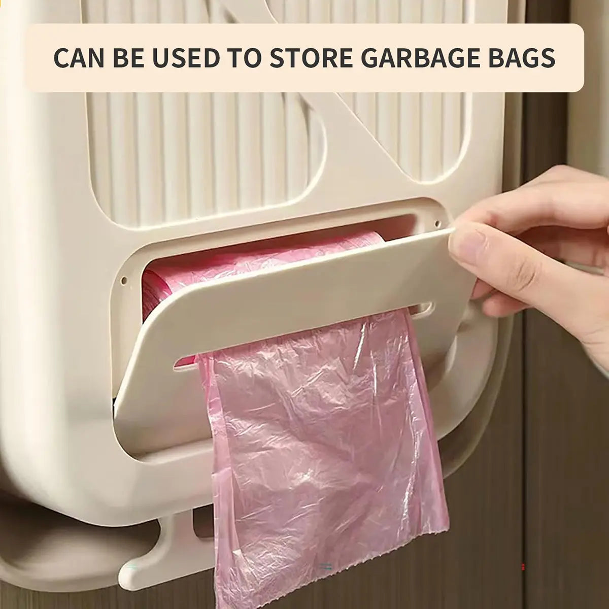 Foldable Hanging Trash Can – Space-Saving Kitchen Cabinet Garbage Bin