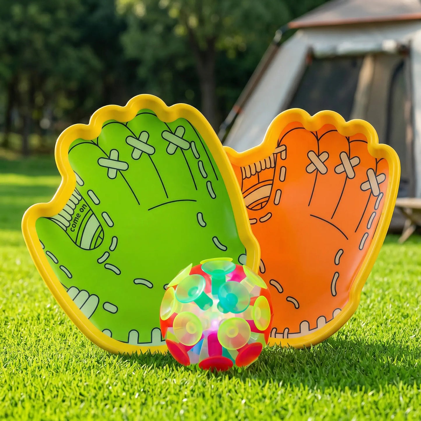 Light-Up Toss & Catch Toy Set | 2 Rackets & 1 Glow Ball, Outdoor Family Game Gift