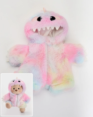 Furry Dino Bear | Handmade Jointed Teddy Bear Gift