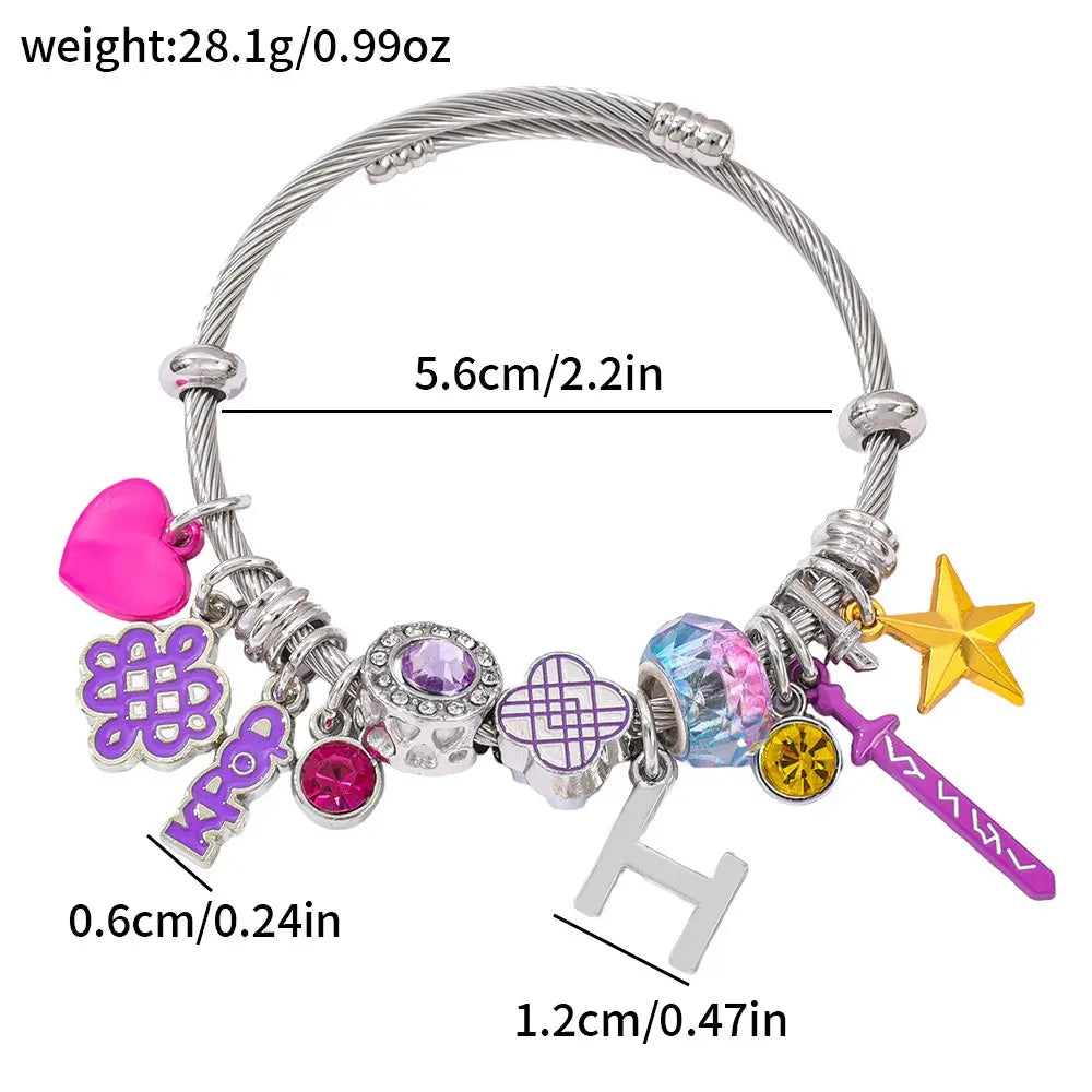 DIY K-Pop Bracelet | Cute Anime Jewelry Gift for Daughter | Fashion Accessory for Kids & Adults | DIY-Friendly Bracelet for Women & Men