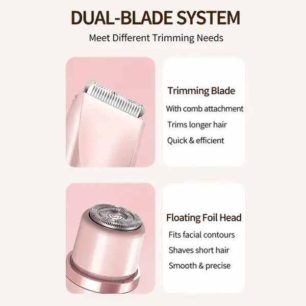 2-in-1 Women's Body Shaver – Your Summer Essential for Smooth, Painless & Waterproof Hair Removal
