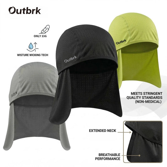 Quick-Dry Cooling Skull Cap with Neck Shade, Sweat-Wicking Sun Protection Headwear for Fishing, Hiking & Outdoor Work