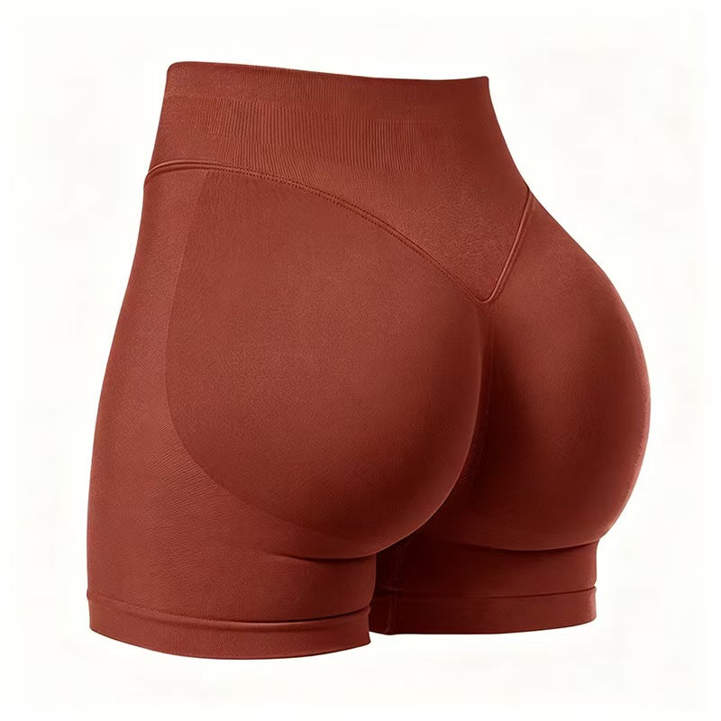 High Waist Butt Lifting Sports Shorts – Seamless Sculpting, Squat-Proof & Stretchy for Workout, Yoga & Gym