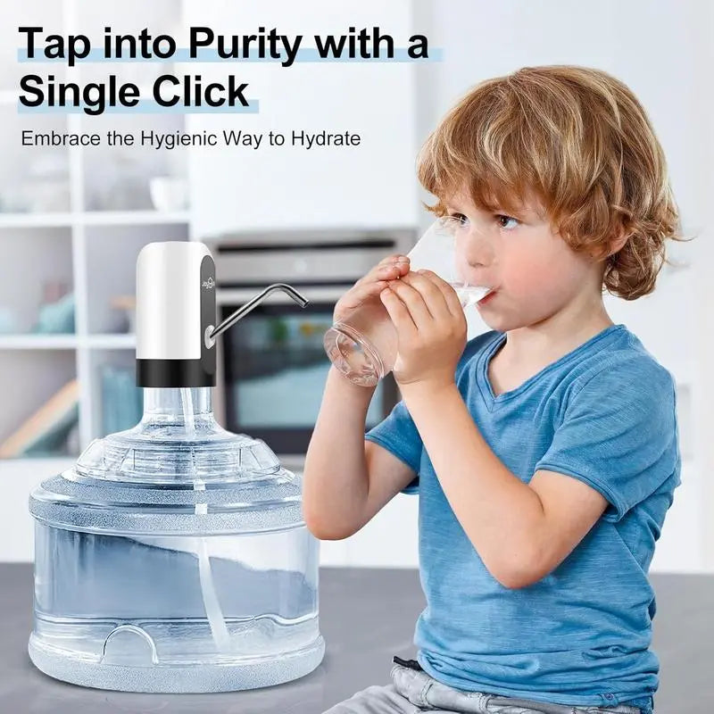 Rechargeable Foldable Water Dispenser Pump with LED Touch Display, USB Portable Bottle Water Pump