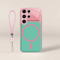 Dopamine Color Block Magnetic Phone Case for Samsung Galaxy S26 Ultra – Full Camera Protection & Shockproof Cover