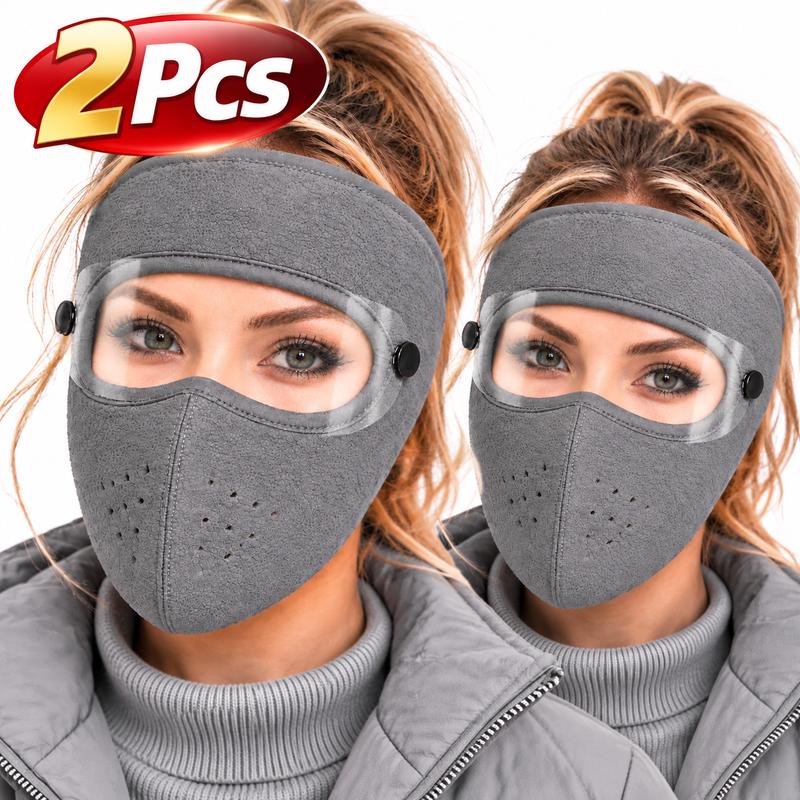 Winter Face Mask with Detachable Goggles – Windproof Thermal Fleece Full Cover for Outdoor Cycling & Skiing