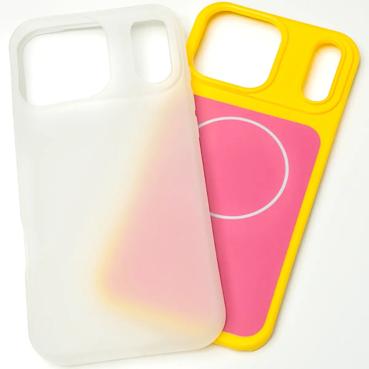Color-Block Matte Translucent Magnetic Shockproof Case for iPhone 17-11 Series