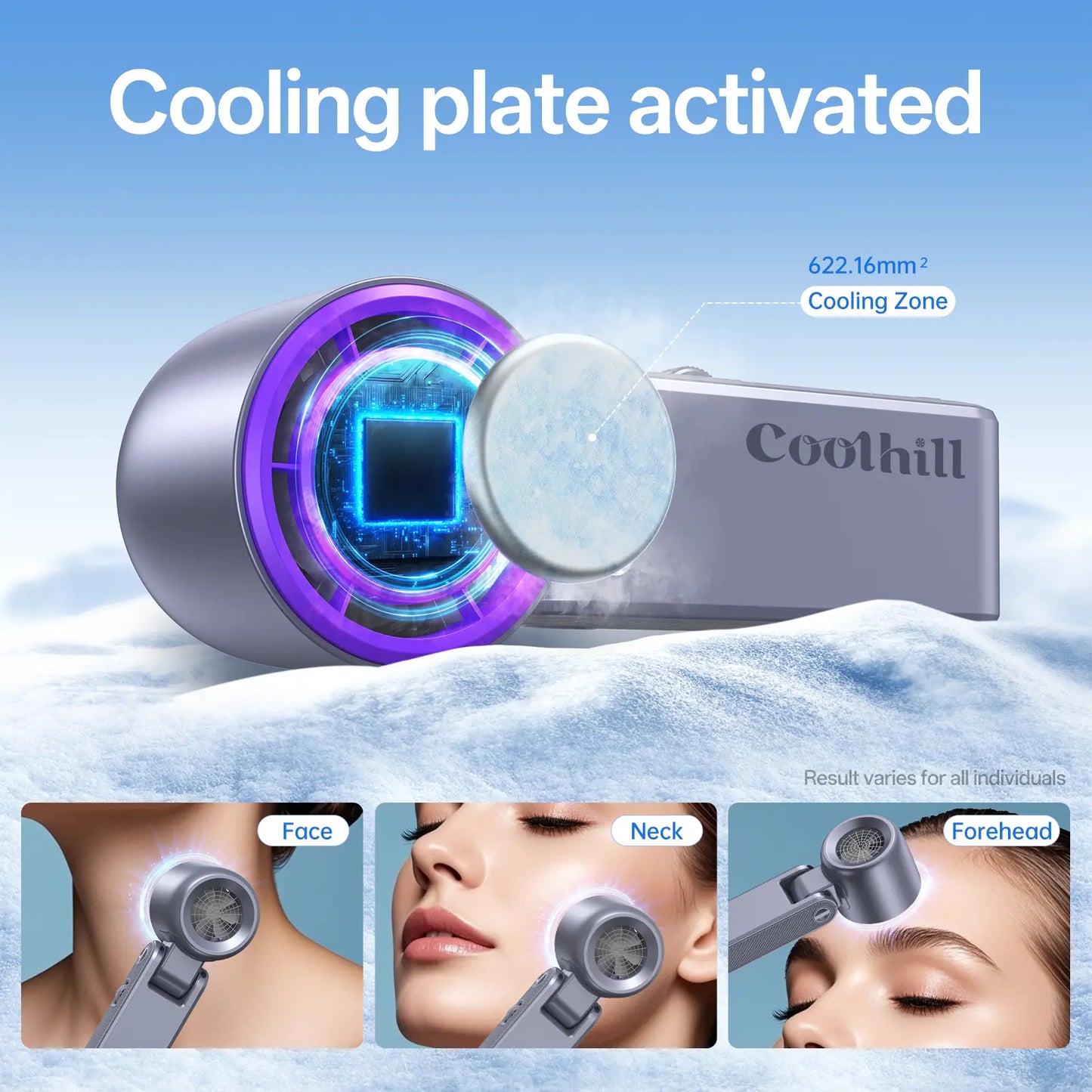 CoolHill Portable Handheld High Speed Fan, 199 Adjustable Speeds Foldable Pocket Fan for Summer Travel & Outdoor Essentials