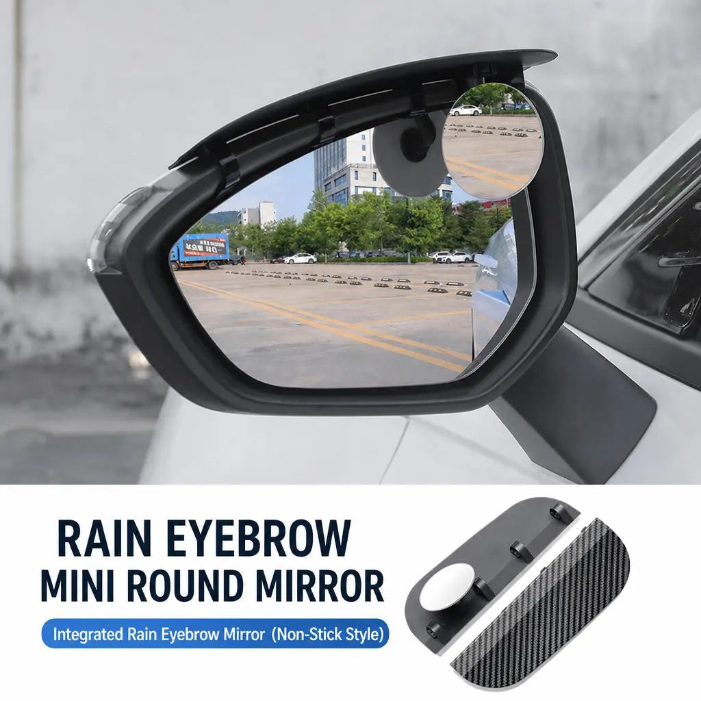 Snap-On Carbon Fiber Side Mirror Rain Visor Eyebrows – Waterproof Auto Rearview Rain Guard