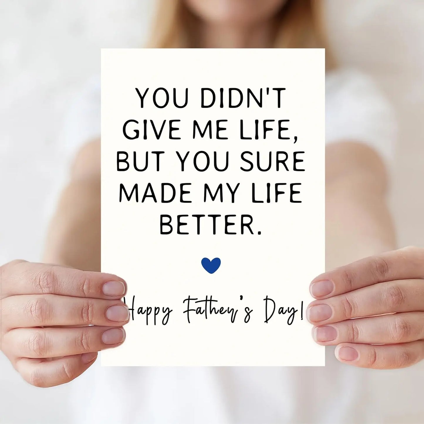 Step Dad & Bonus Dad Emotional Father’s Day Appreciation Card with Envelope